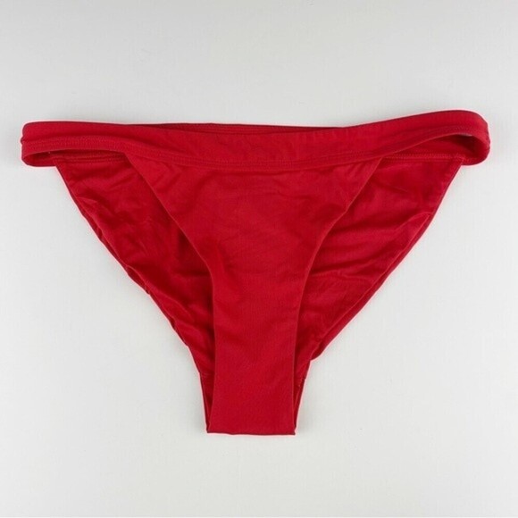 Andie The Banded Bikini Bottom Swimsuit Cherry Red Size L NWT - Picture 5 of 9
